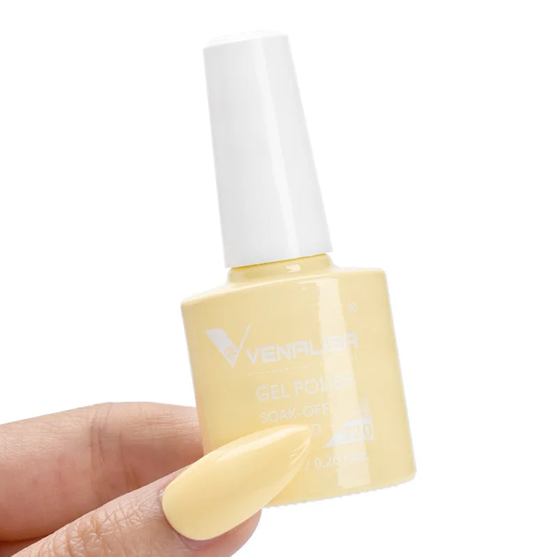 VENALISA Nail Gel Polish Semi Permanent Gellack Nail Art Salon 120 Color Glitter 7.5ml Soak off Organic UV LED Nail Gel Varnish